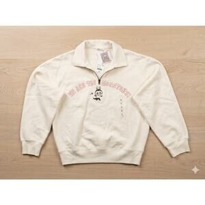[NWT] Uniqlo x POP MART Labubu "The Monsters" Half-Zip Sweatshirt - Cream Size L